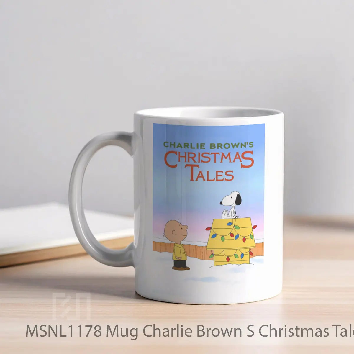Mug Charlie Brown S Christmas Tales Gelas Keramik Tema Film MSNL1178 - Tampak Kiri