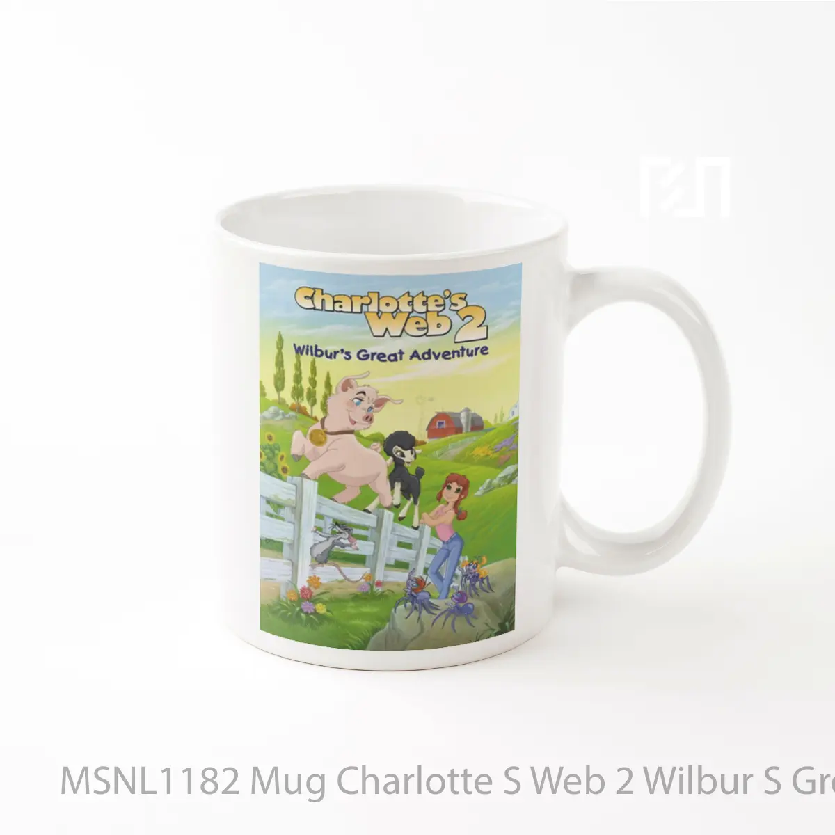 Mug Charlotte S Web 2 Wilbur S Great Adventure Gelas Keramik Tema Film MSNL1182