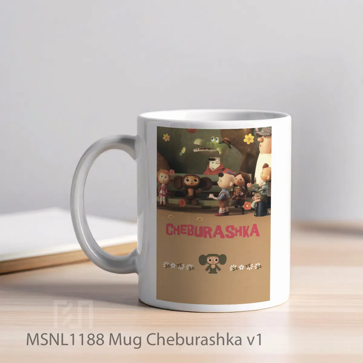 Mug Cheburashka V1 Gelas Keramik Tema Film MSNL1188 - Tampak Kiri