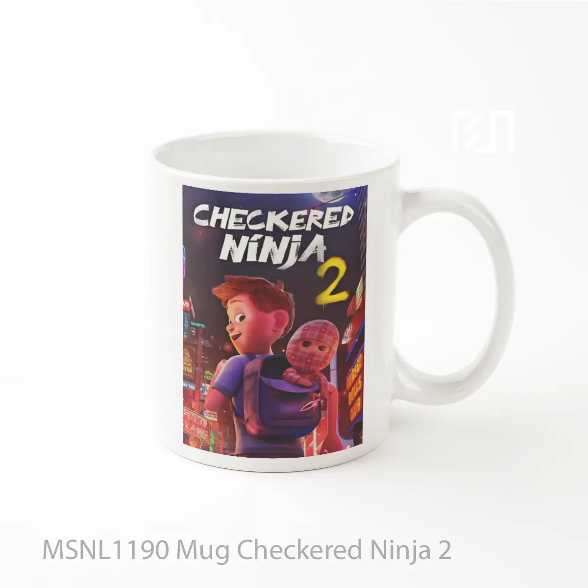 Mug Checkered Ninja 2 Gelas Keramik Tema Film MSNL1190