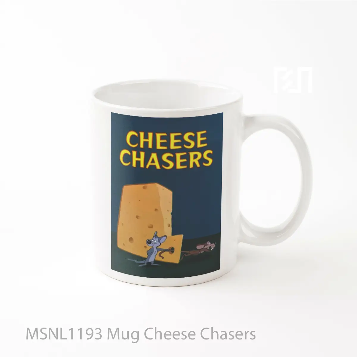 Mug Cheese Chasers Gelas Keramik Tema Film MSNL1193