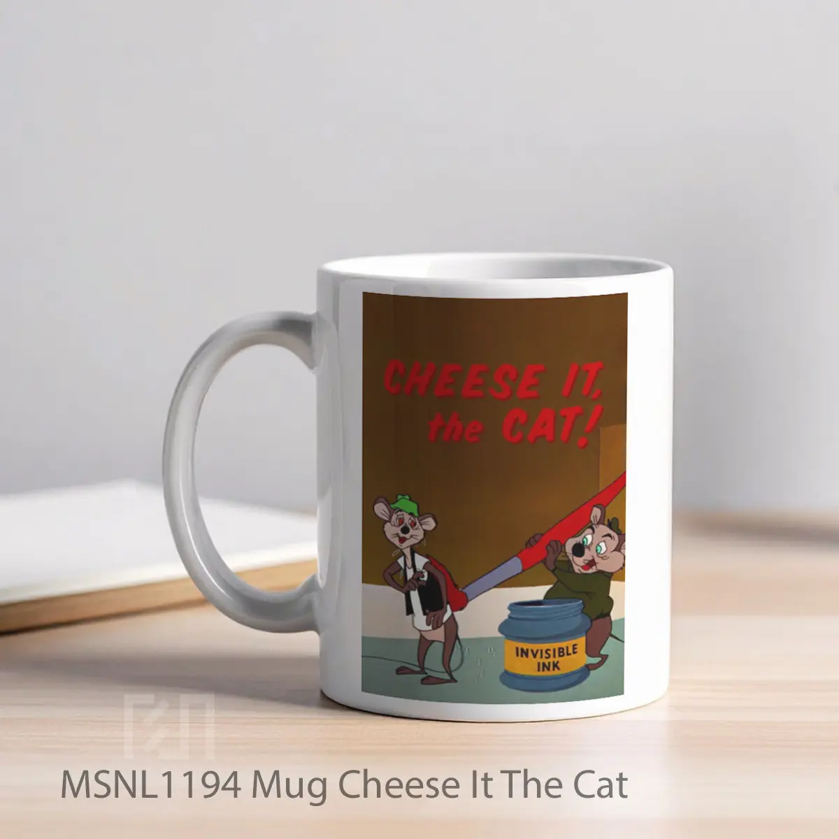 Mug Cheese It The Cat Gelas Keramik Tema Film MSNL1194 - Tampak Kiri