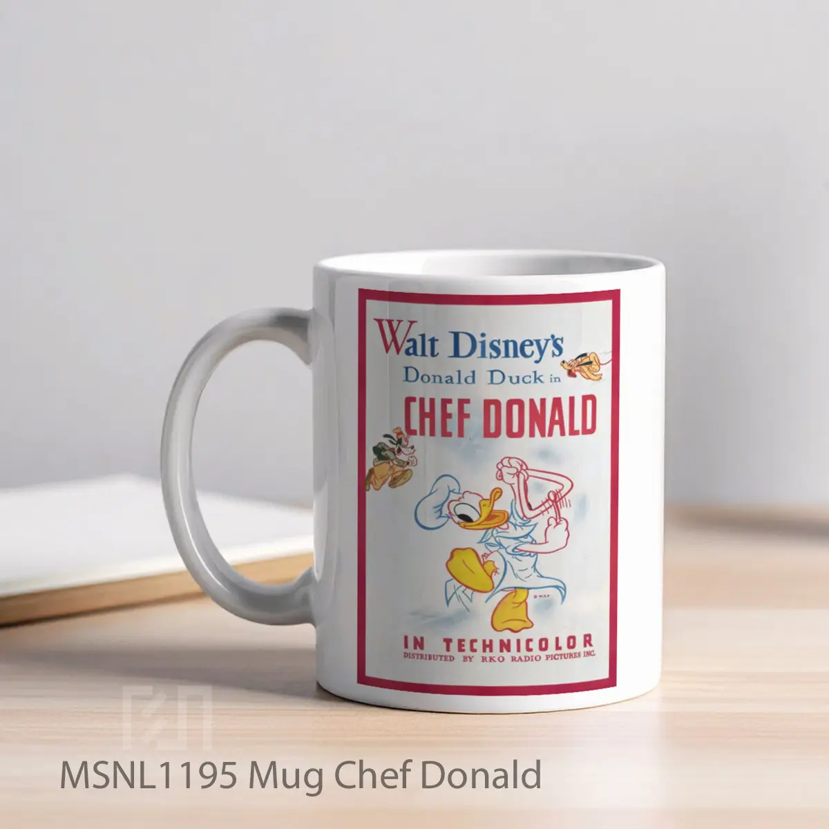 Mug Chef Donald Gelas Keramik Tema Film MSNL1195 - Tampak Kiri