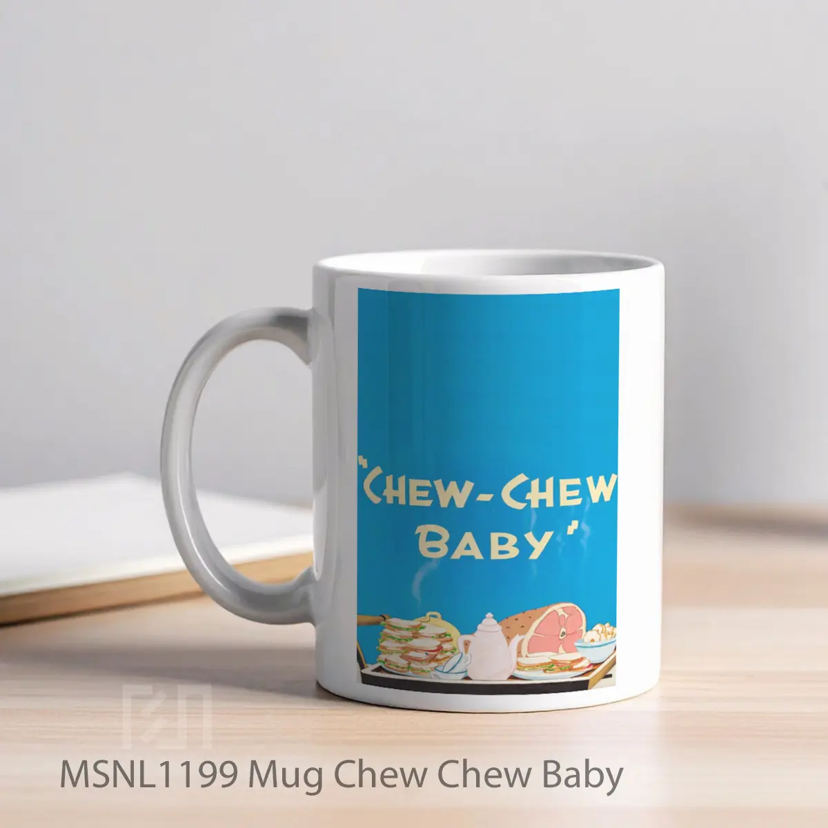 Mug Chew Chew Baby Gelas Keramik Tema Film MSNL1199 - Tampak Kiri