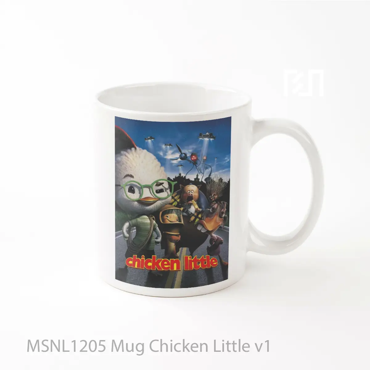 Mug Chicken Little V1 Gelas Keramik Tema Film MSNL1205
