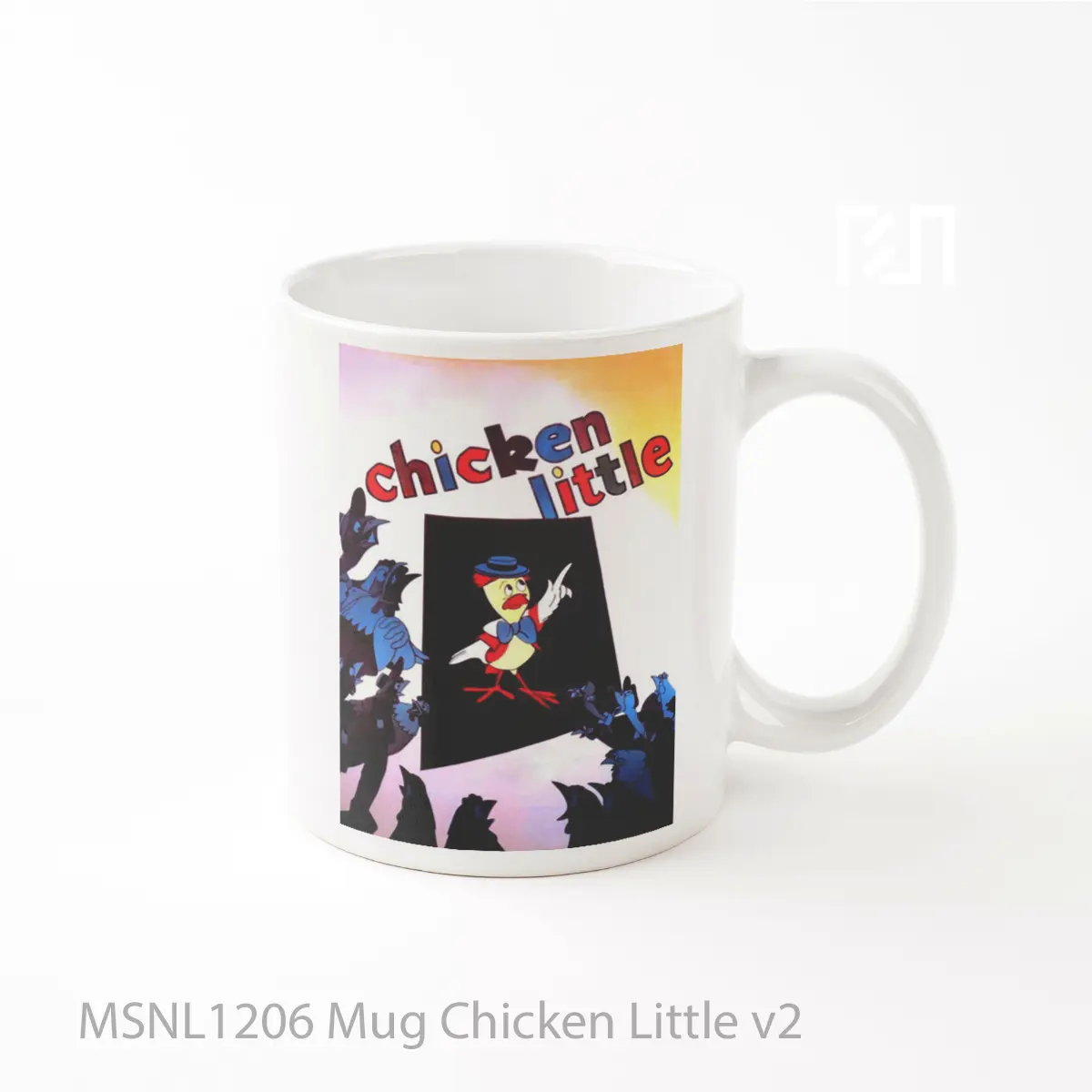 Mug Chicken Little V2 Gelas Keramik Tema Film MSNL1206