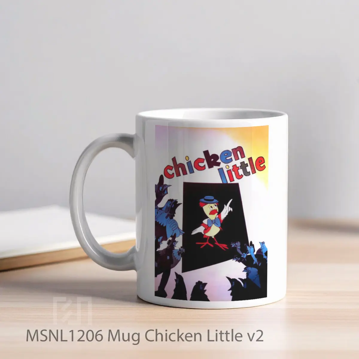 Mug Chicken Little V2 Gelas Keramik Tema Film MSNL1206 - Tampak Kiri