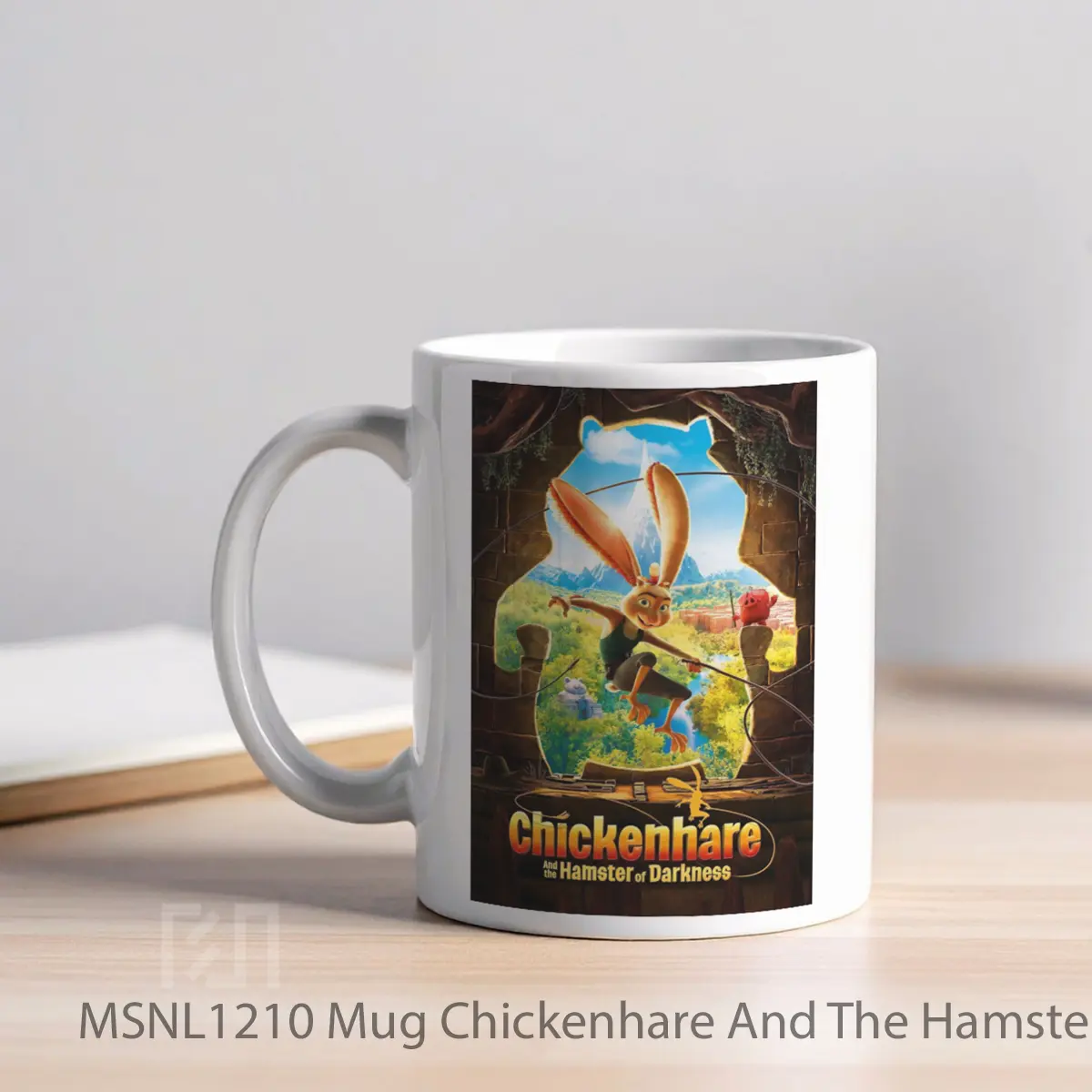 Mug Chickenhare And The Hamster Of Darkness Gelas Keramik Tema Film MSNL1210 - Tampak Kiri
