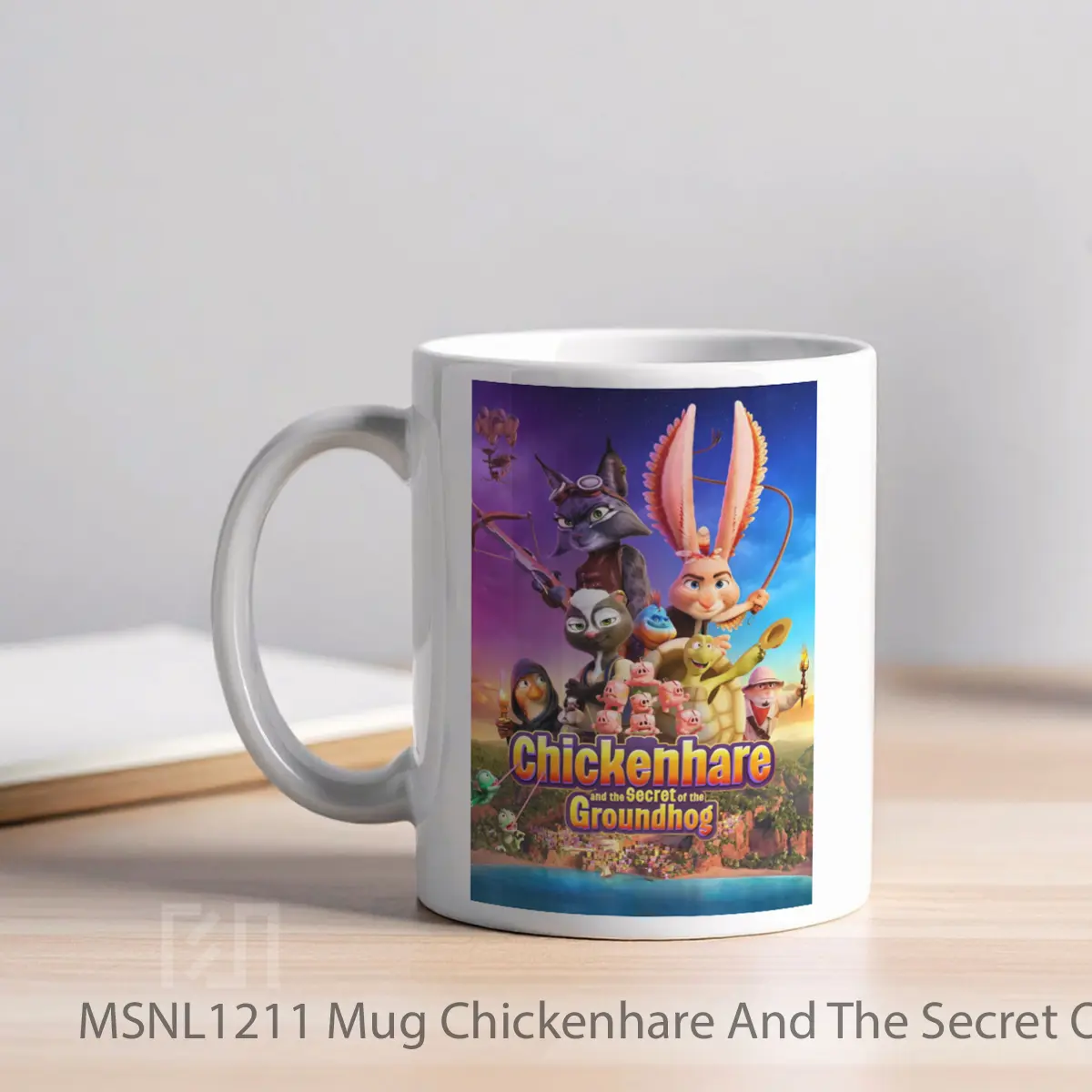 Mug Chickenhare And The Secret Of The Groundhog Gelas Keramik Tema Film MSNL1211 - Tampak Kiri