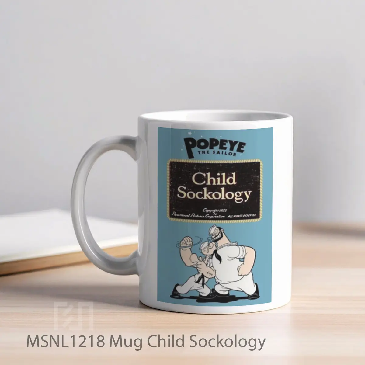 Mug Child Sockology Gelas Keramik Tema Film MSNL1218 - Tampak Kiri