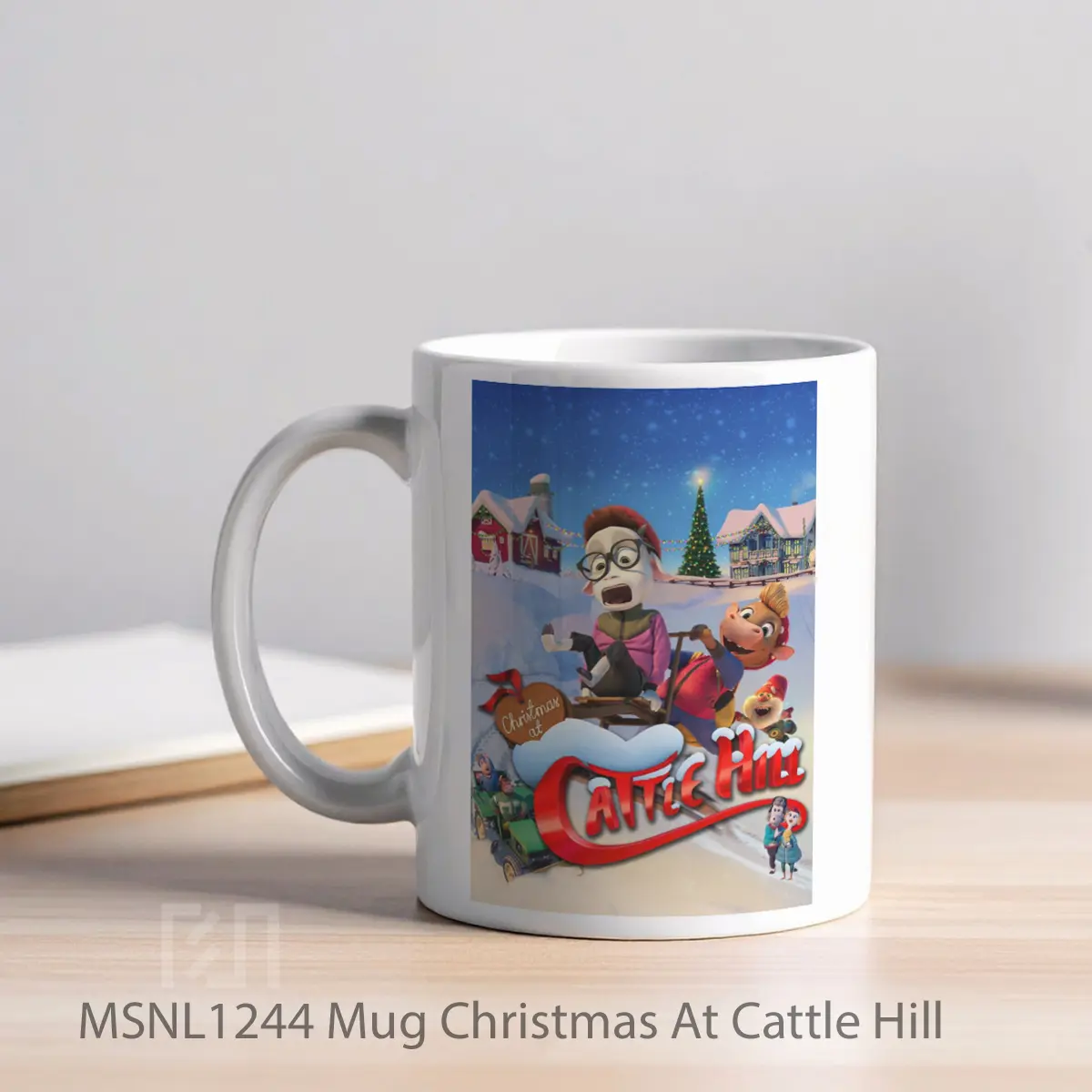 Mug Christmas At Cattle Hill Gelas Keramik Tema Film MSNL1244 - Tampak Kiri