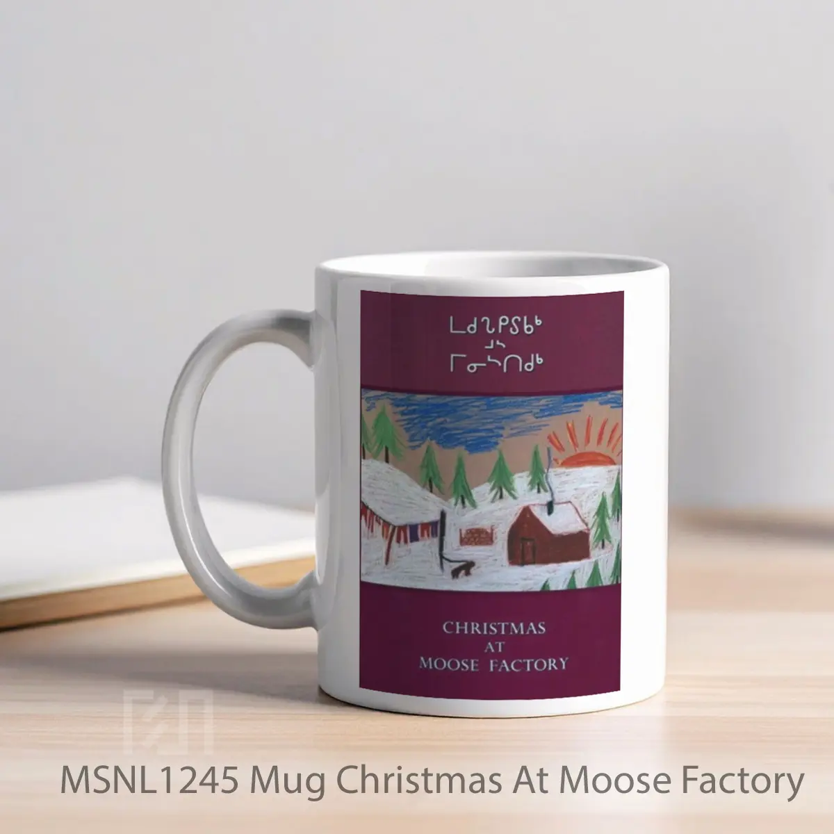 Mug Christmas At Moose Factory Gelas Keramik Tema Film MSNL1245 - Tampak Kiri
