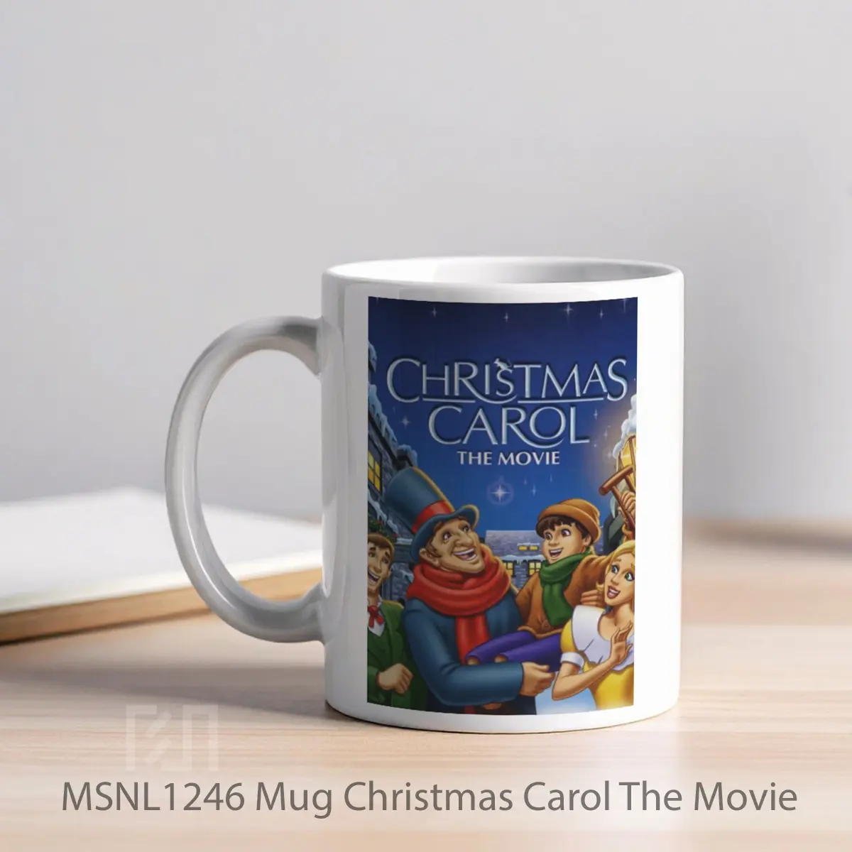 Mug Christmas Carol The Movie Gelas Keramik Tema Film MSNL1246 - Tampak Kiri