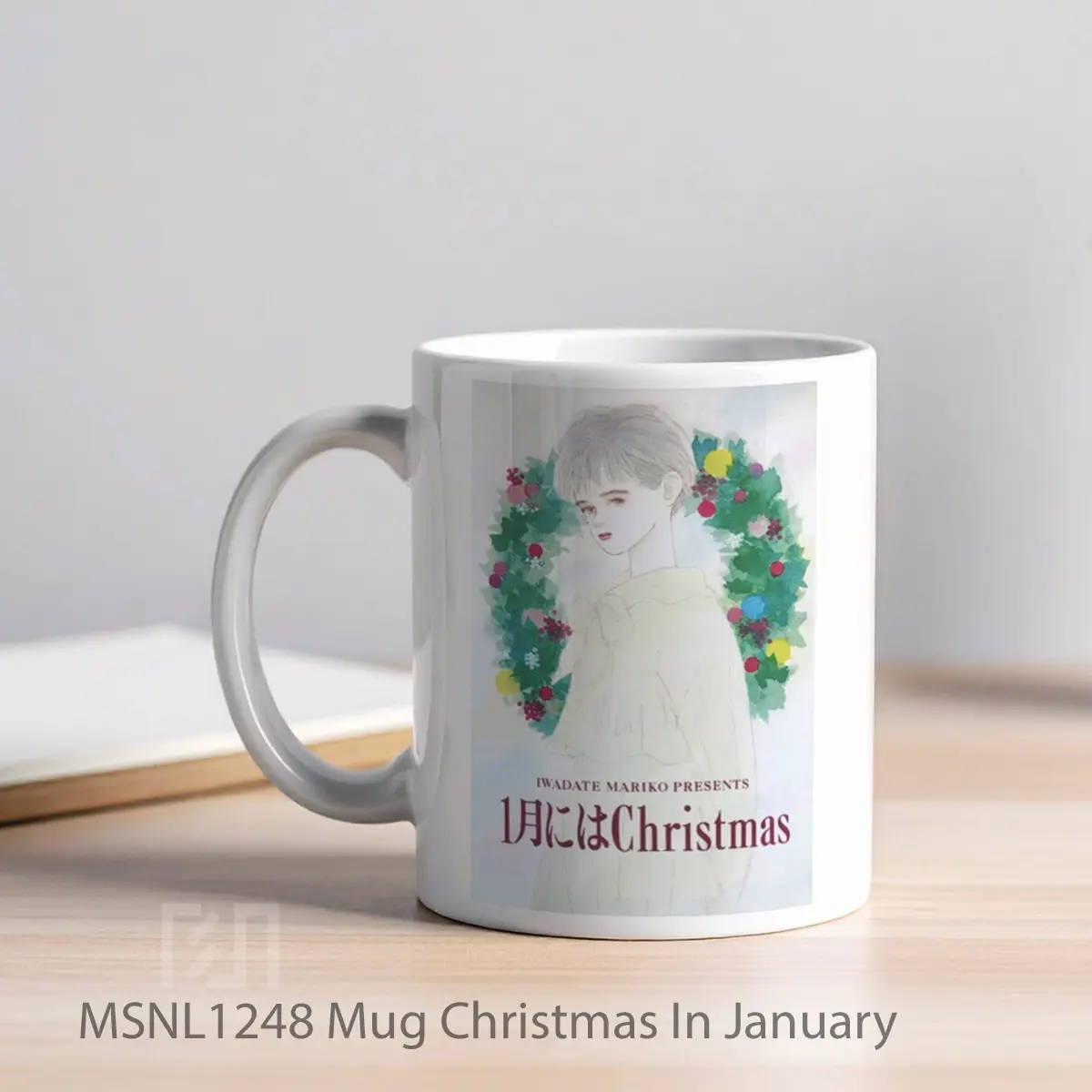 Mug Christmas In January Gelas Keramik Tema Film MSNL1248 - Tampak Kiri