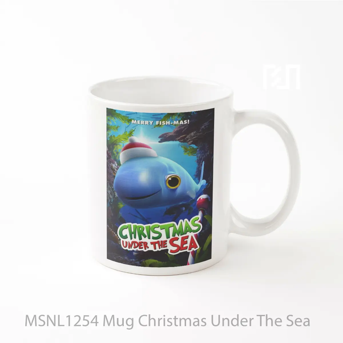 Mug Christmas Under The Sea Gelas Keramik Tema Film MSNL1254