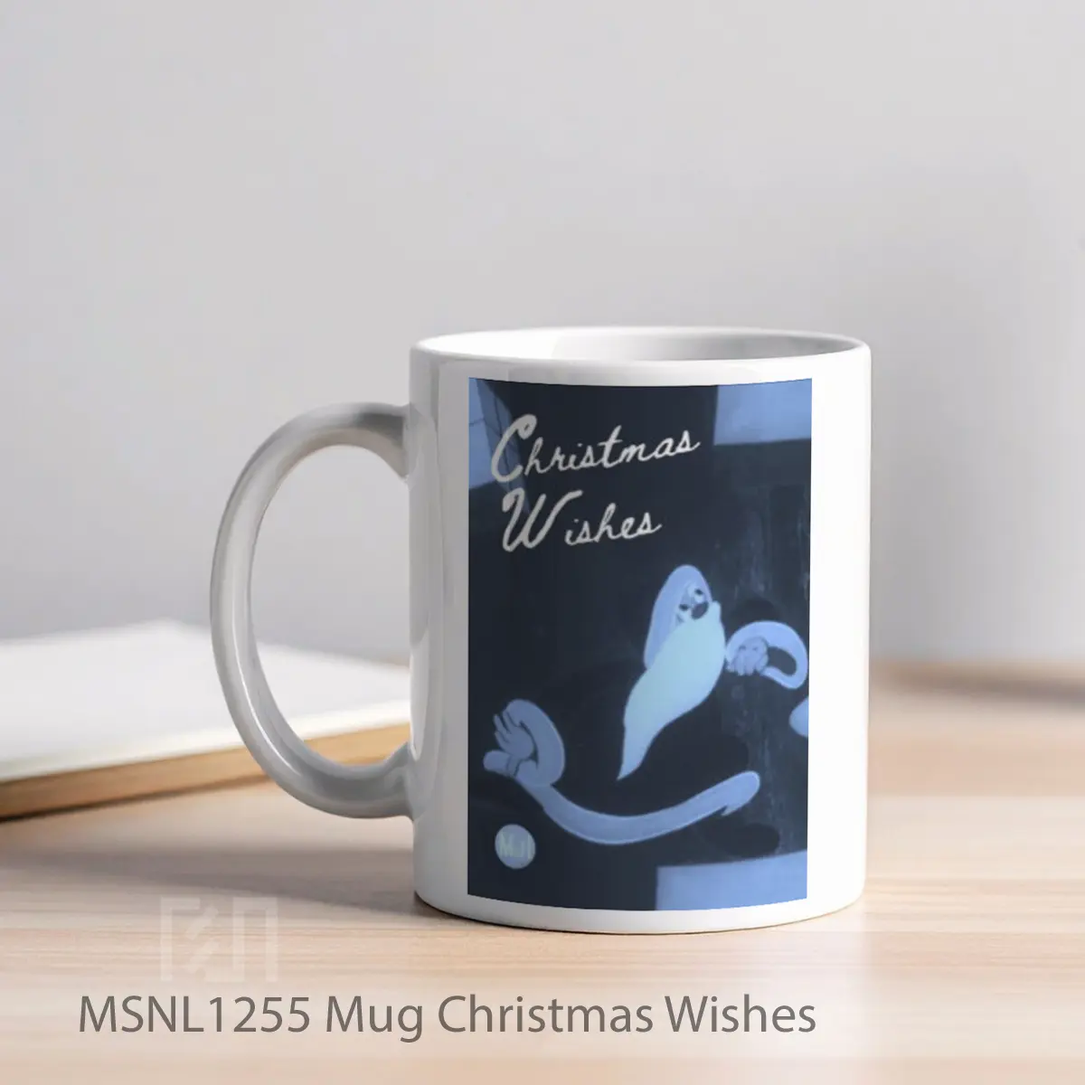 Mug Christmas Wishes Gelas Keramik Tema Film MSNL1255 - Tampak Kiri