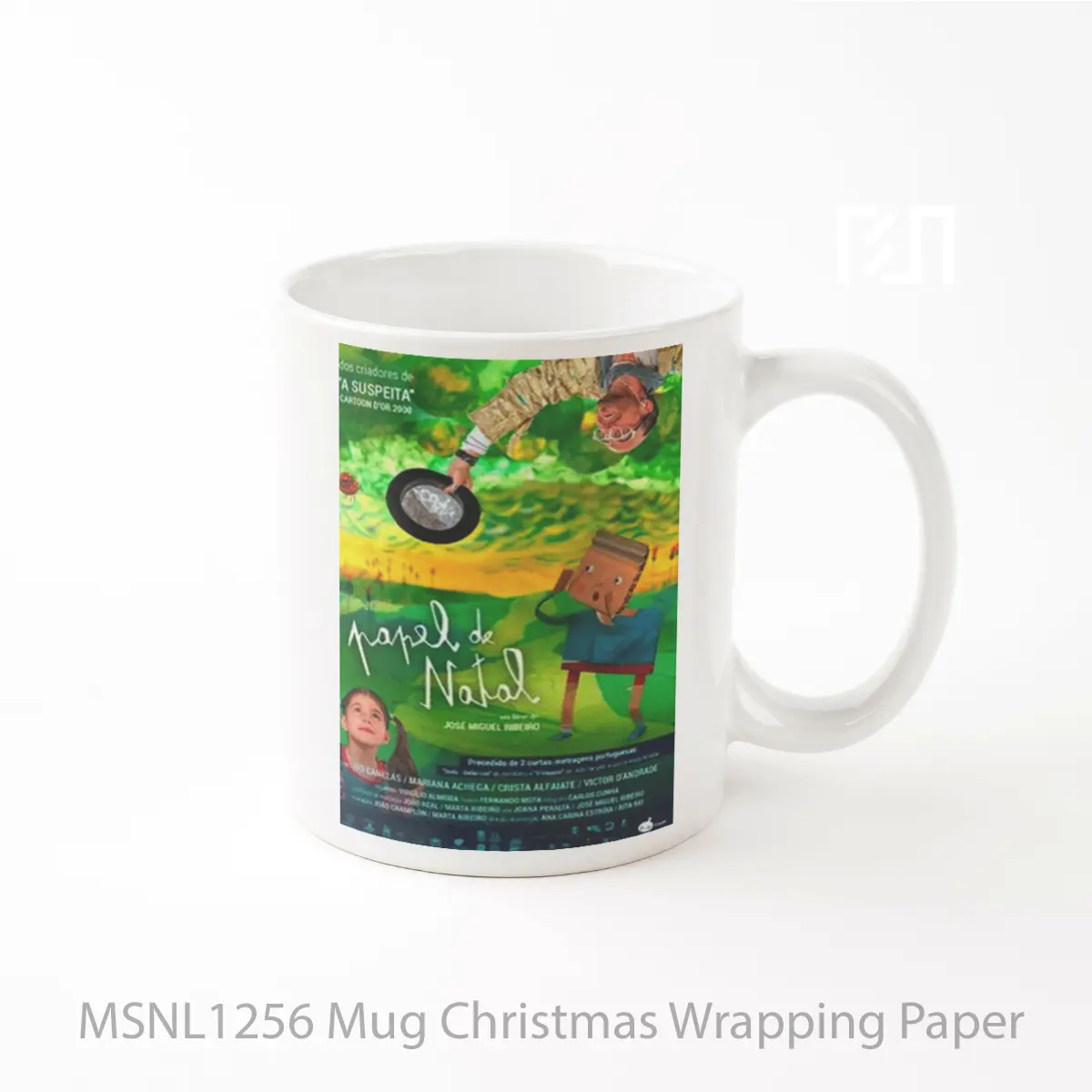 Mug Christmas Wrapping Paper Gelas Keramik Tema Film MSNL1256