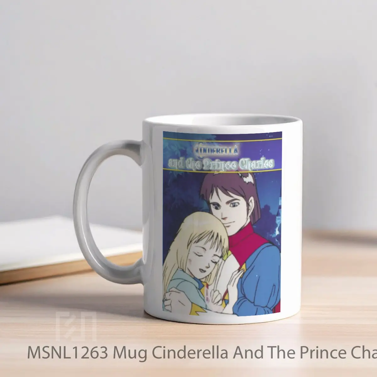 Mug Cinderella And The Prince Charles Gelas Keramik Tema Film MSNL1263 - Tampak Kiri