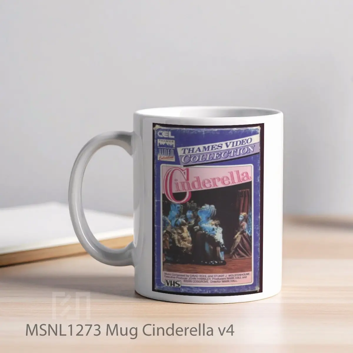 Mug Cinderella V4 Gelas Keramik Tema Film MSNL1273 - Tampak Kiri