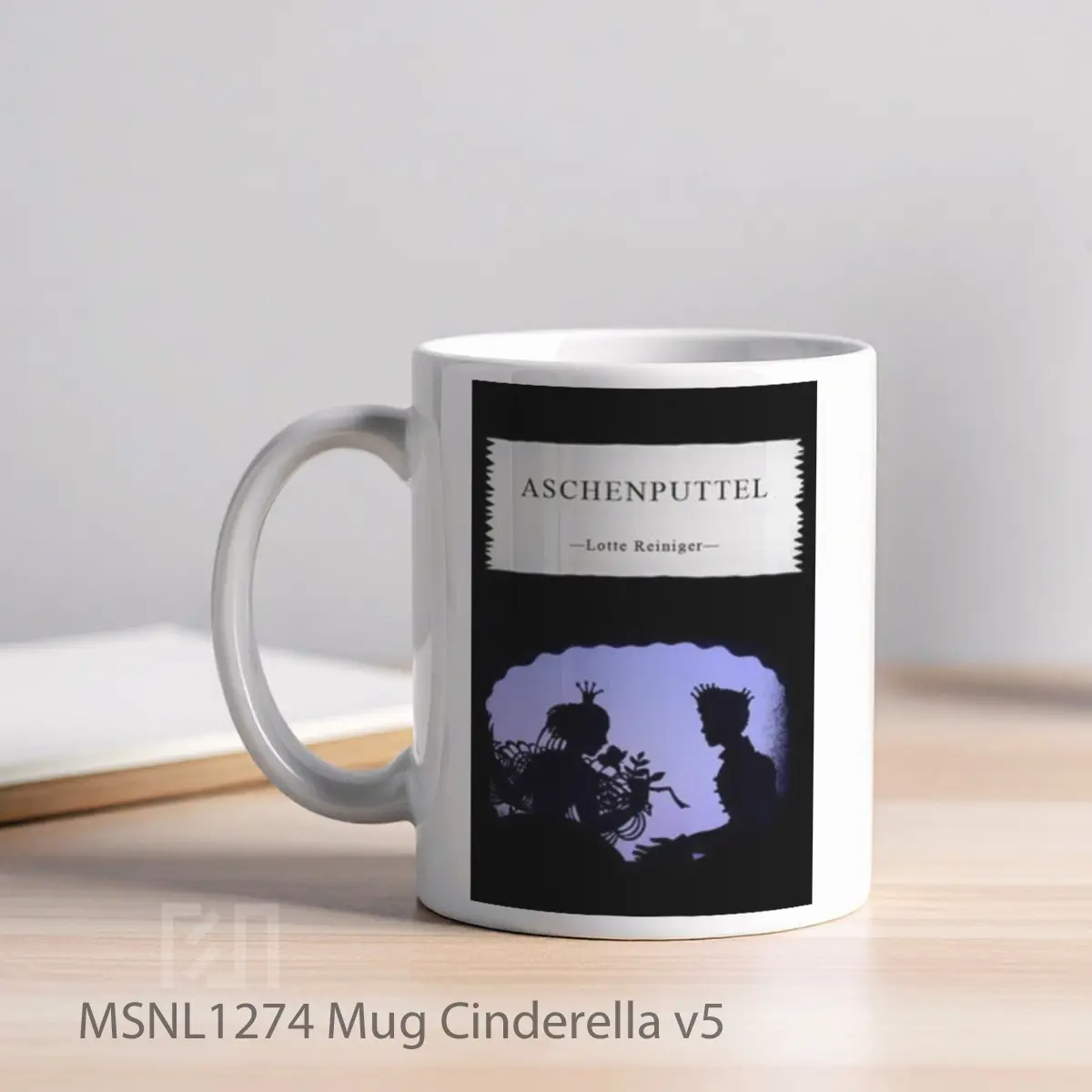 Mug Cinderella V5 Gelas Keramik Tema Film MSNL1274 - Tampak Kiri