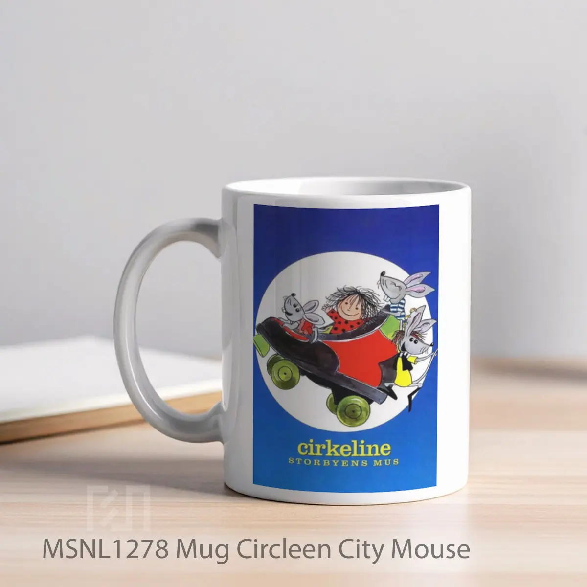 Mug Circleen City Mouse Gelas Keramik Tema Film MSNL1278 - Tampak Kiri