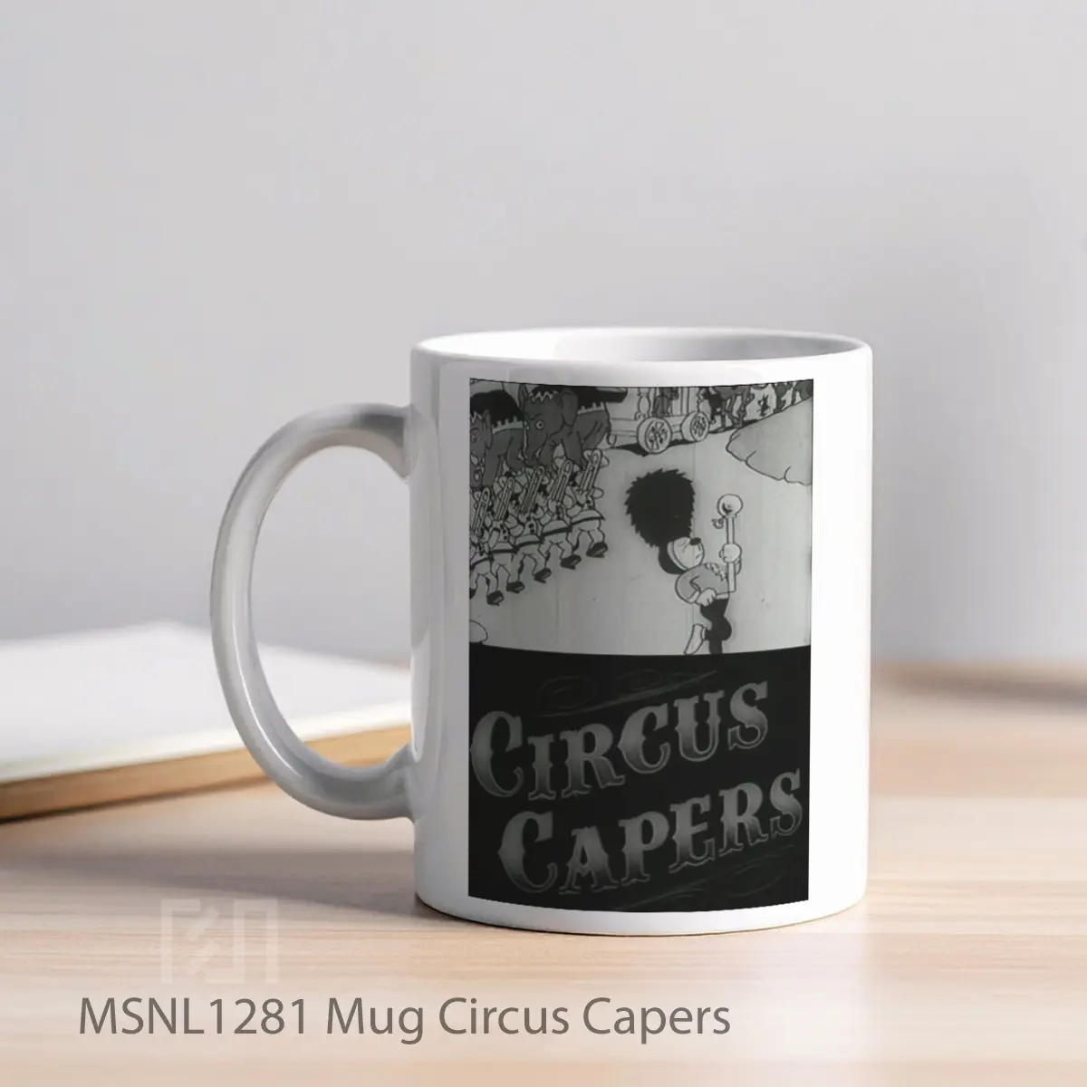Mug Circus Capers Gelas Keramik Tema Film MSNL1281 - Tampak Kiri