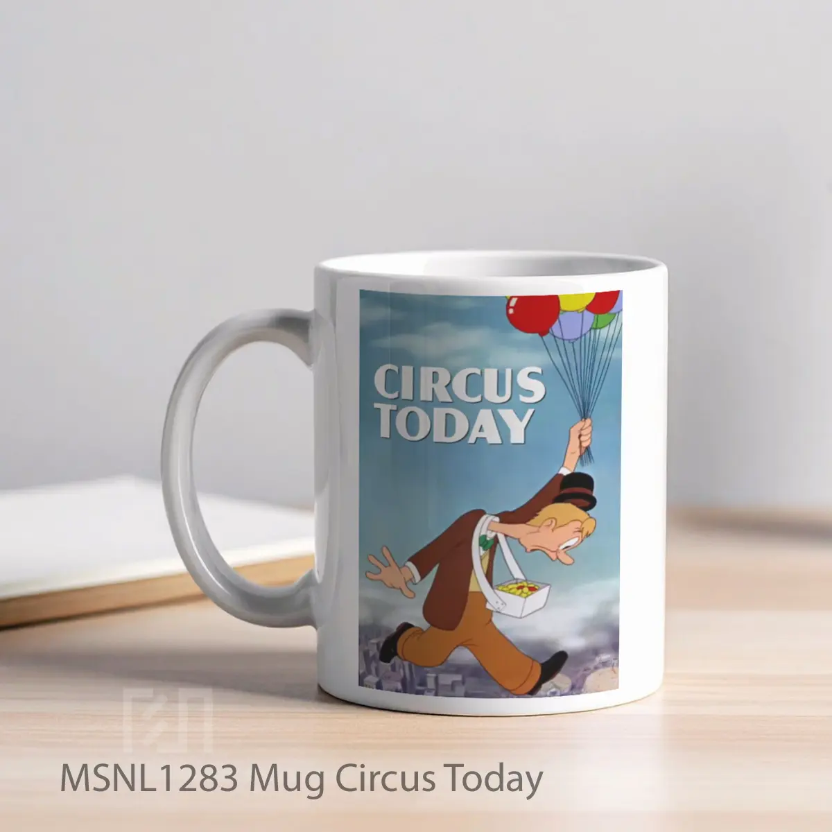 Mug Circus Today Gelas Keramik Tema Film MSNL1283 - Tampak Kiri