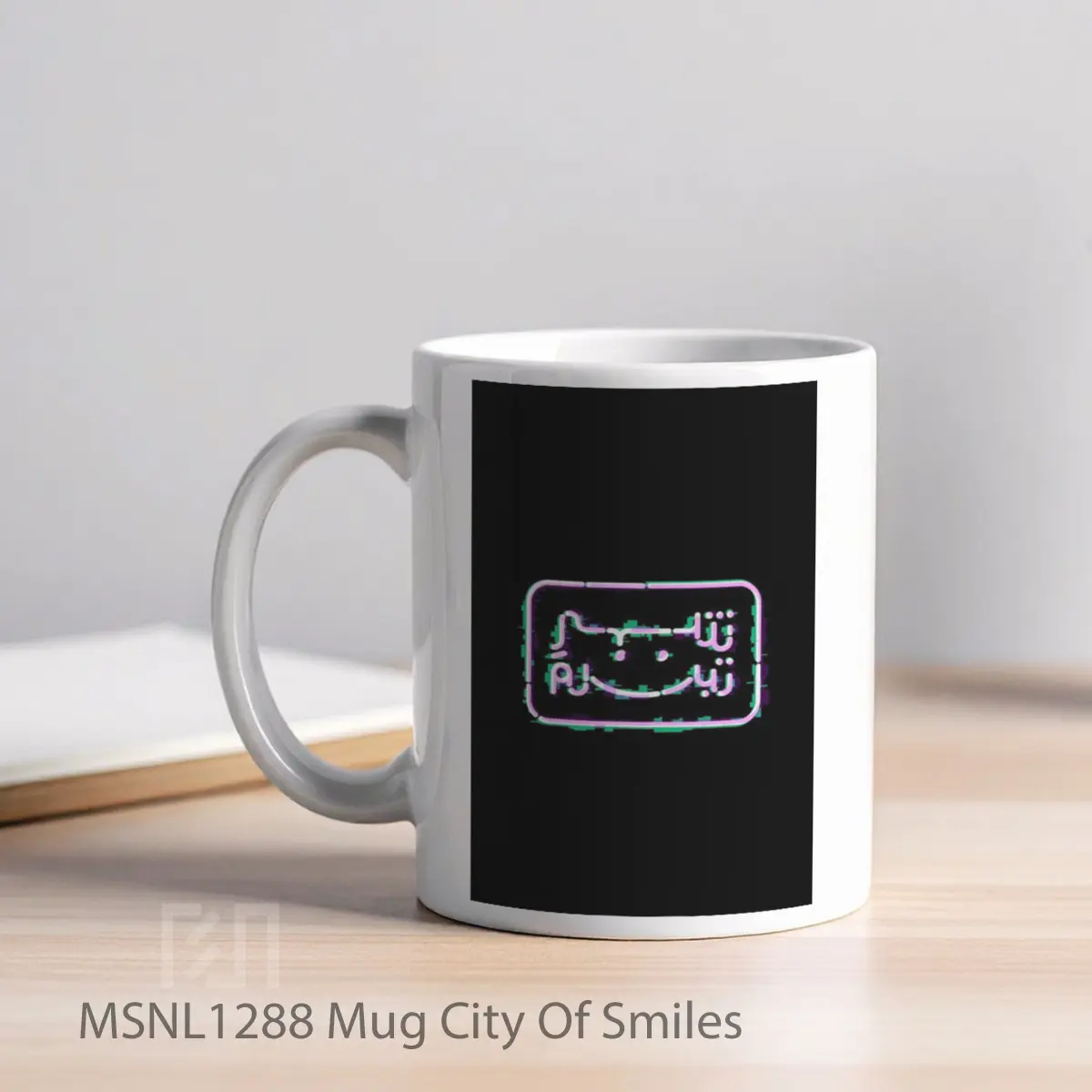 Mug City Of Smiles Gelas Keramik Tema Film MSNL1288 - Tampak Kiri
