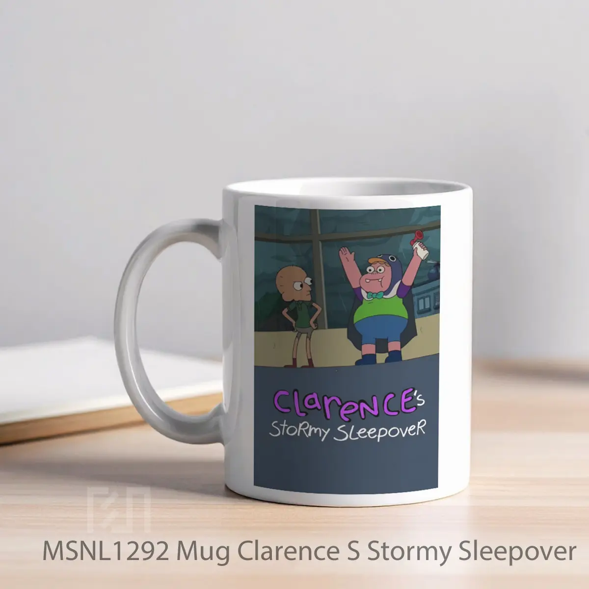 Mug Clarence S Stormy Sleepover Gelas Keramik Tema Film MSNL1292 - Tampak Kiri