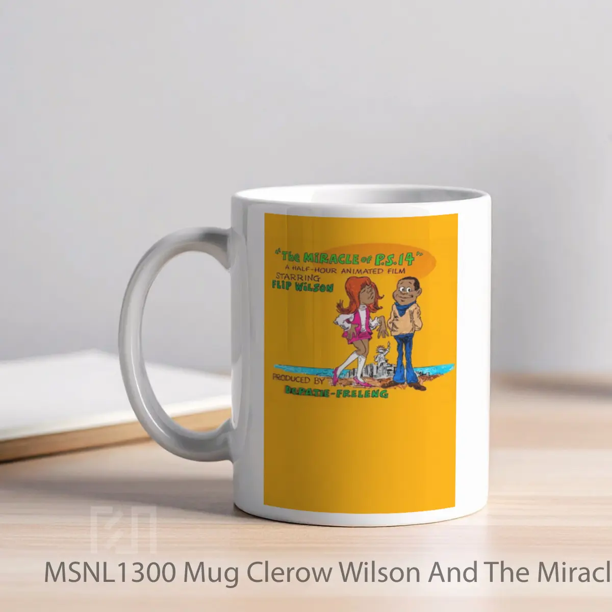 Mug Clerow Wilson And The Miracle Of P S 14 Gelas Keramik Tema Film MSNL1300 - Tampak Kiri