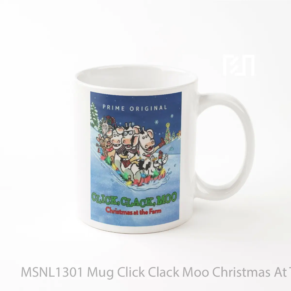 Mug Click Clack Moo Christmas At The Farm Gelas Keramik Tema Film MSNL1301