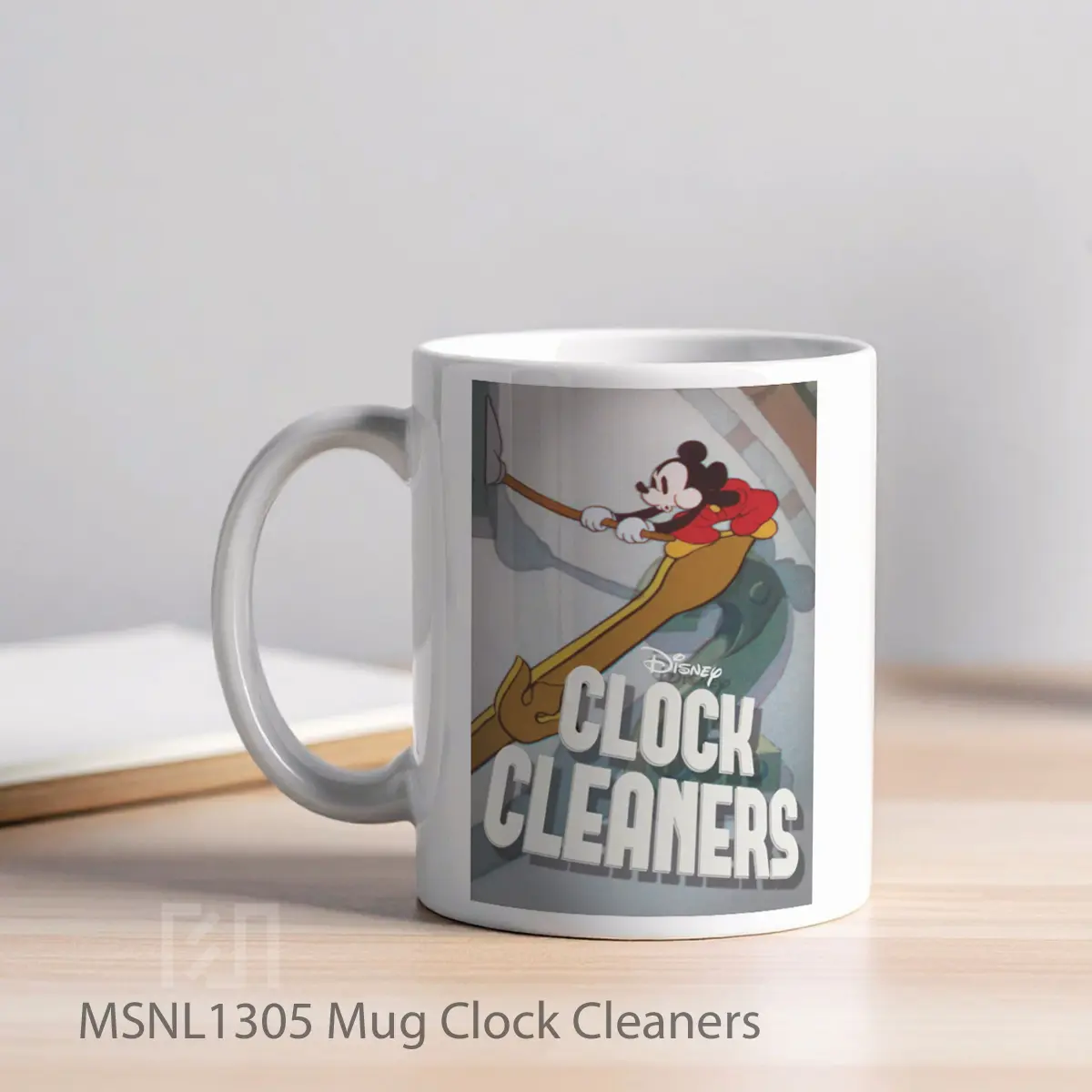 Mug Clock Cleaners Gelas Keramik Tema Film MSNL1305 - Tampak Kiri