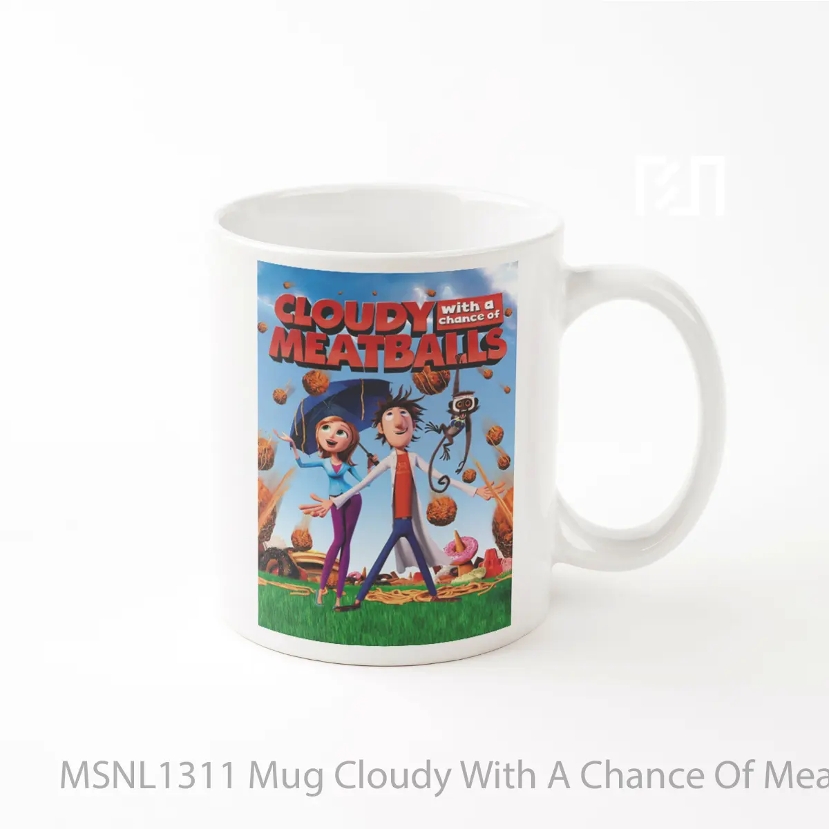 Mug Cloudy With A Chance Of Meatballs Gelas Keramik Tema Film MSNL1311
