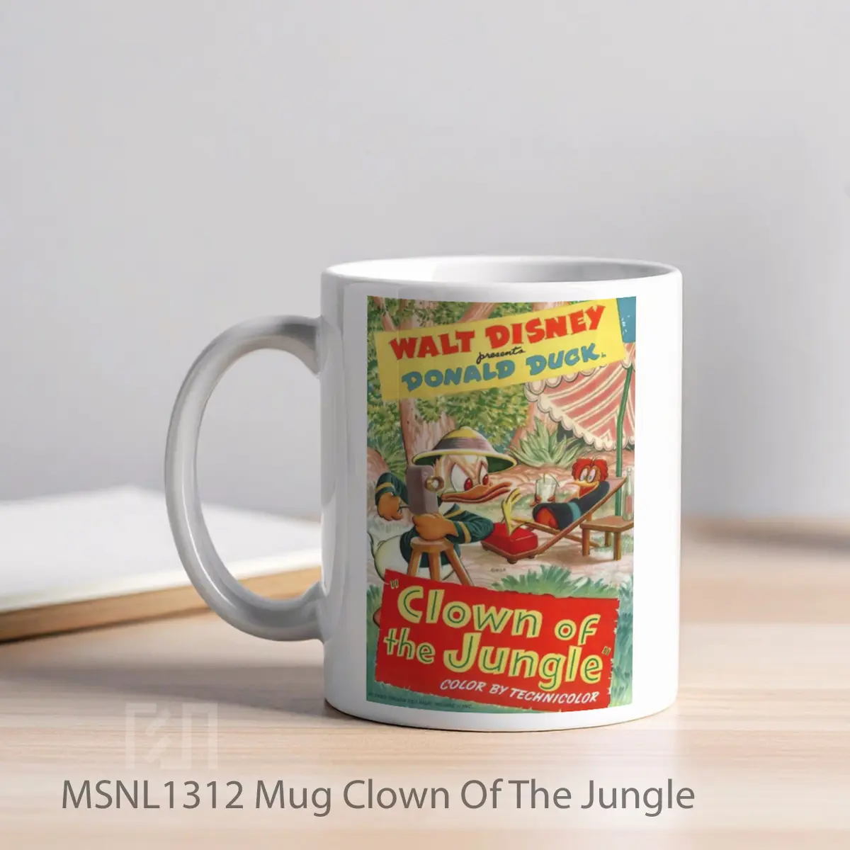 Mug Clown Of The Jungle Gelas Keramik Tema Film MSNL1312 - Tampak Kiri