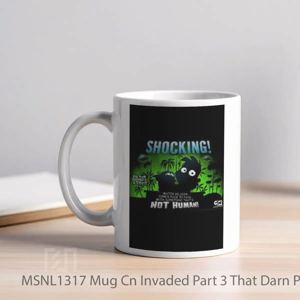 Mug Cn Invaded Part 3 That Darn Platypus Gelas Keramik Tema Film MSNL1317 - Tampak Kiri