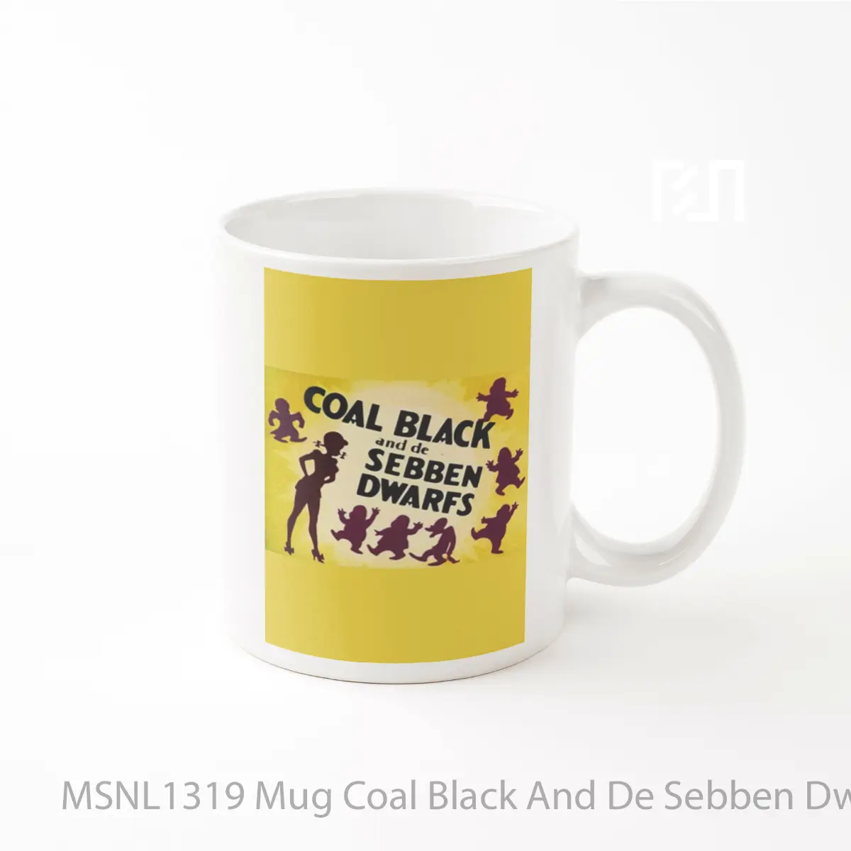 Mug Coal Black And De Sebben Dwarfs Gelas Keramik Tema Film MSNL1319