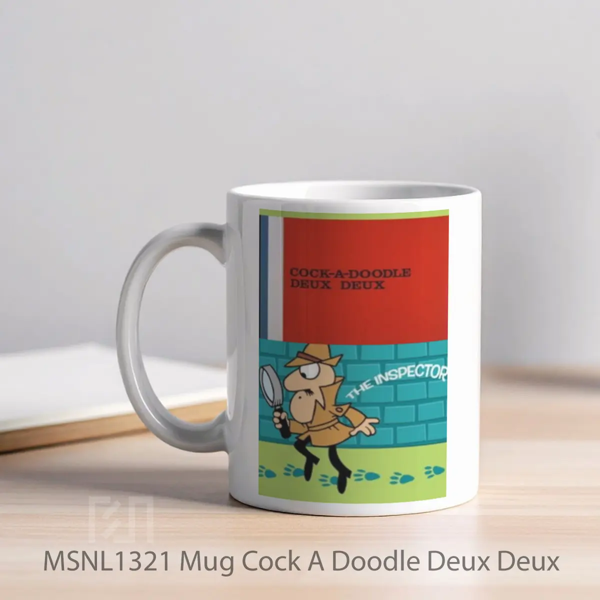 Mug Cock A Doodle Deux Deux Gelas Keramik Tema Film MSNL1321 - Tampak Kiri