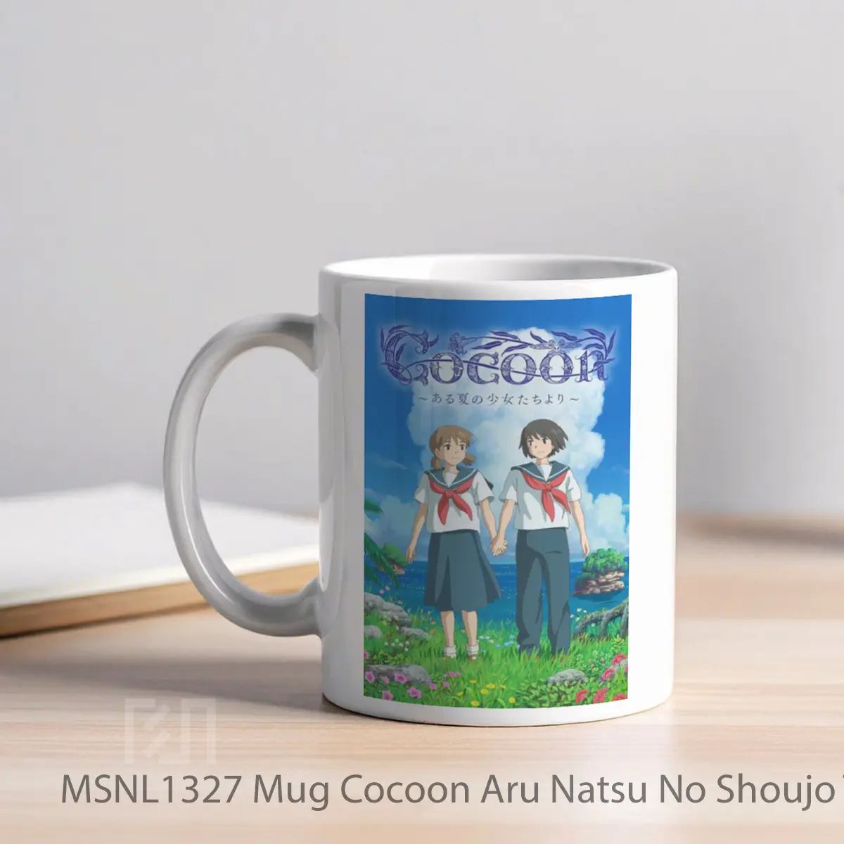 Mug Cocoon Aru Natsu No Shoujo Tachi Yori Gelas Keramik Tema Film MSNL1327 - Tampak Kiri