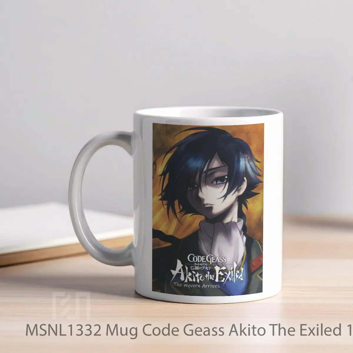 Mug Code Geass Akito The Exiled 1 The Wyvern Arrives Gelas Keramik Tema Film MSNL1332 - Tampak Kiri