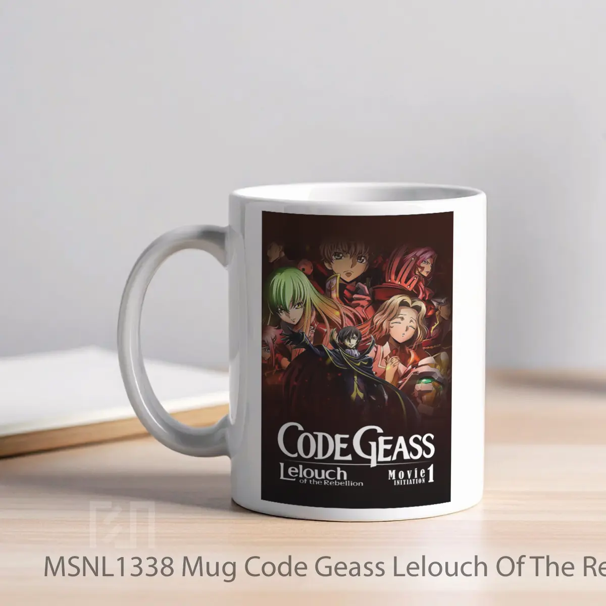 Mug Code Geass Lelouch Of The Rebellion I Initiation Gelas Keramik Tema Film MSNL1338 - Tampak Kiri