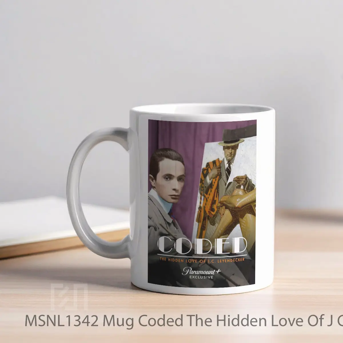 Mug Coded The Hidden Love Of J C Leyendecker Gelas Keramik Tema Film MSNL1342 - Tampak Kiri