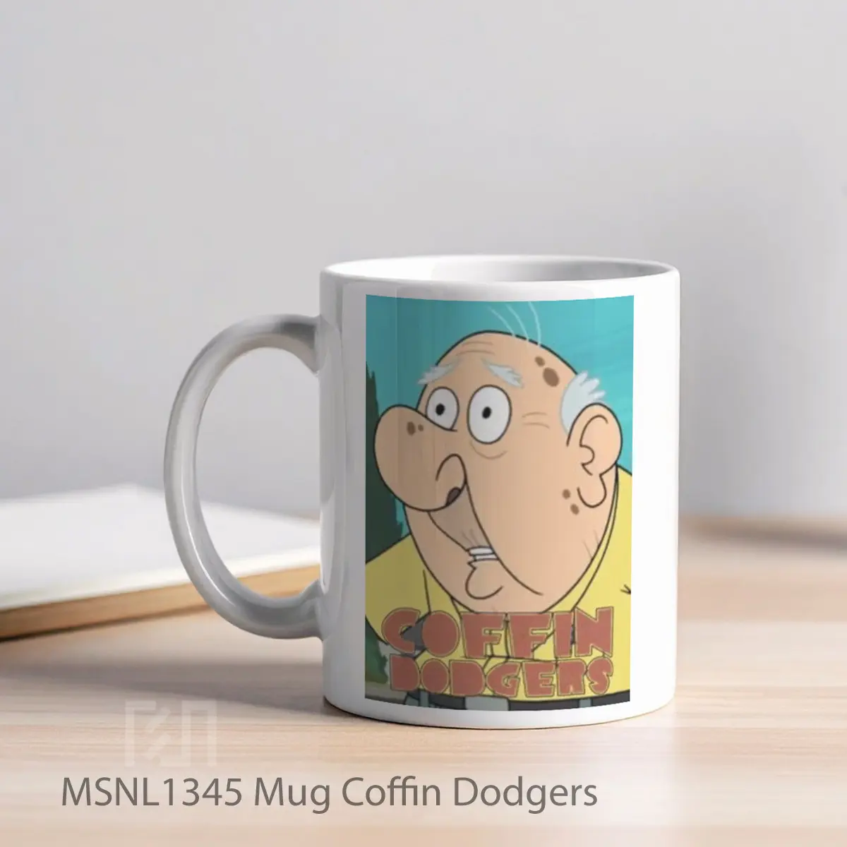 Mug Coffin Dodgers Gelas Keramik Tema Film MSNL1345 - Tampak Kiri