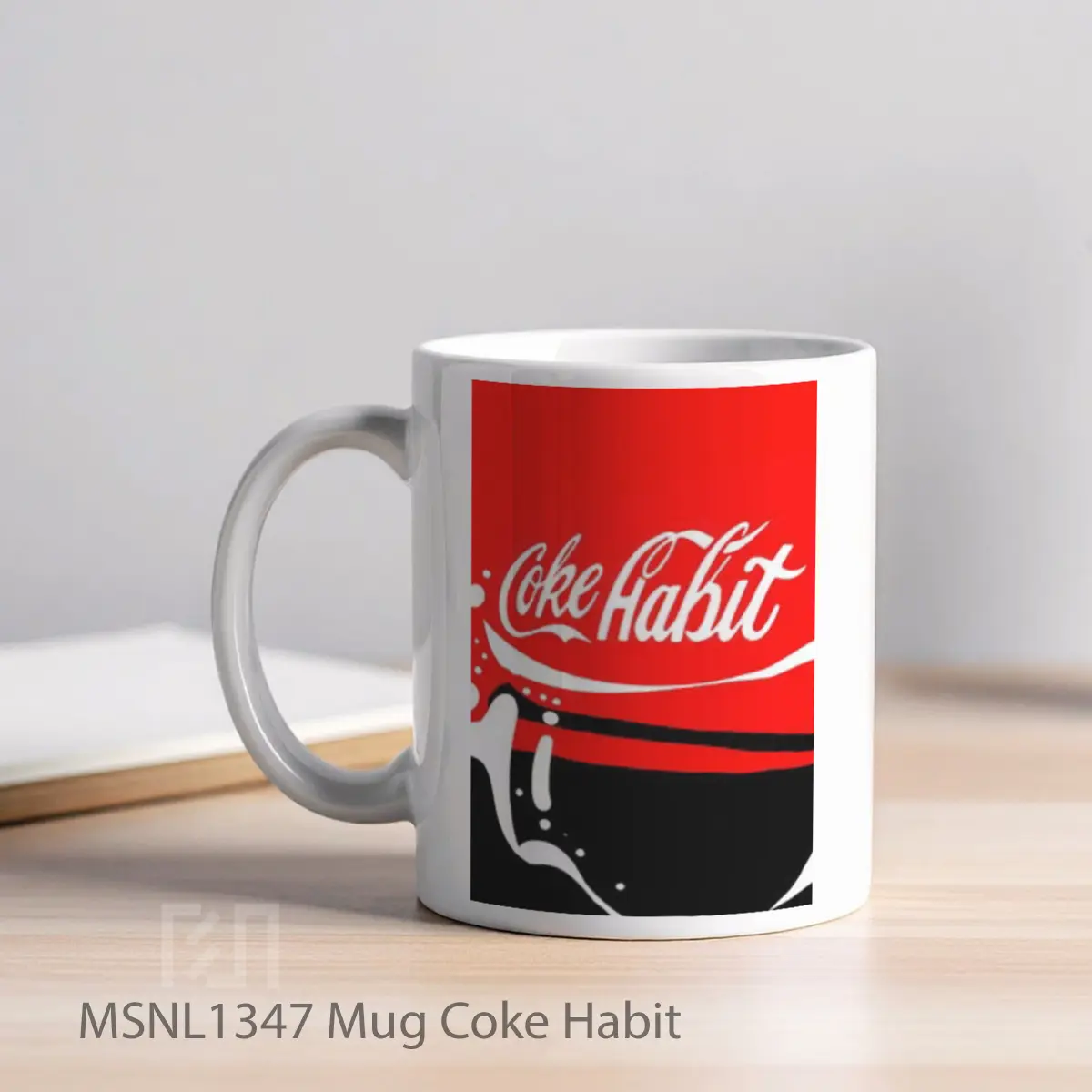 Mug Coke Habit Gelas Keramik Tema Film MSNL1347 - Tampak Kiri