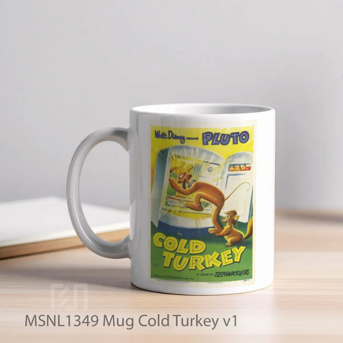 Mug Cold Turkey V1 Gelas Keramik Tema Film MSNL1349 - Tampak Kiri