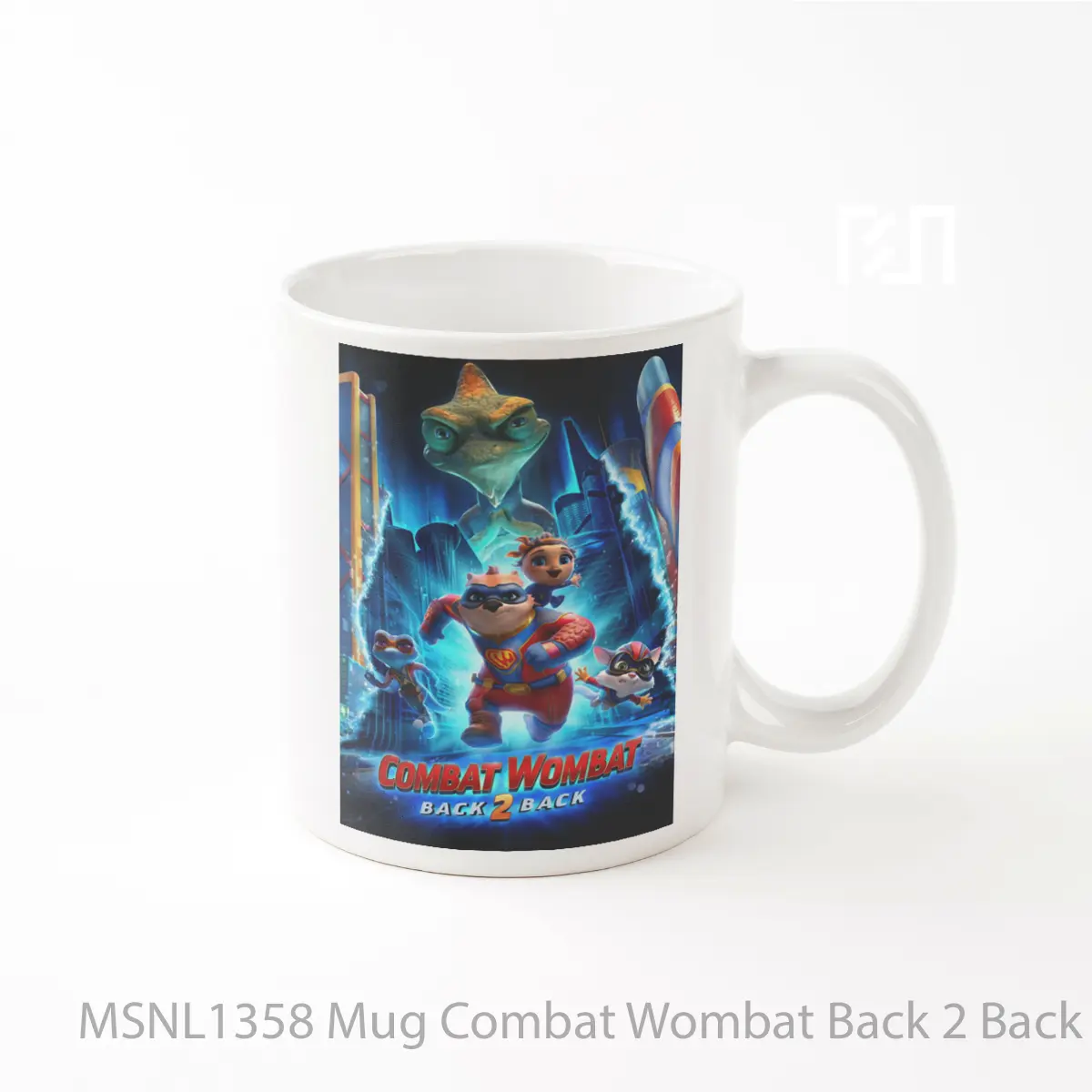 Mug Combat Wombat Back 2 Back Gelas Keramik Tema Film MSNL1358