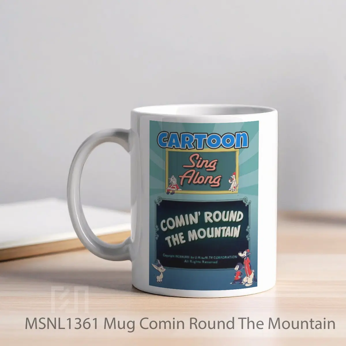Mug Comin Round The Mountain Gelas Keramik Tema Film MSNL1361 - Tampak Kiri