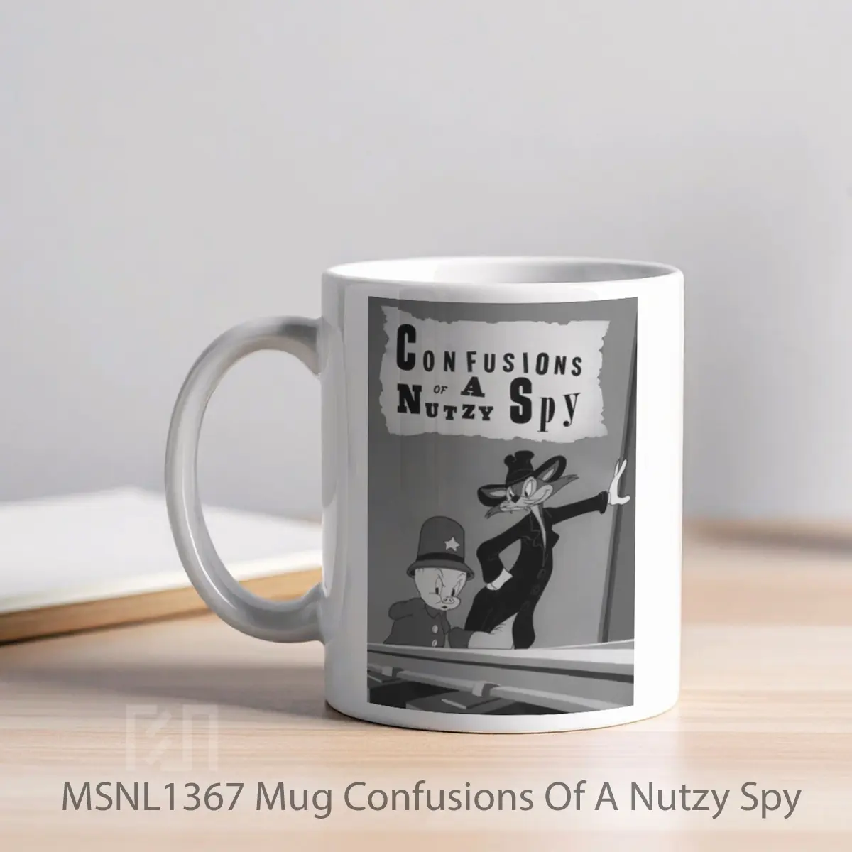 Mug Confusions Of A Nutzy Spy Gelas Keramik Tema Film MSNL1367 - Tampak Kiri