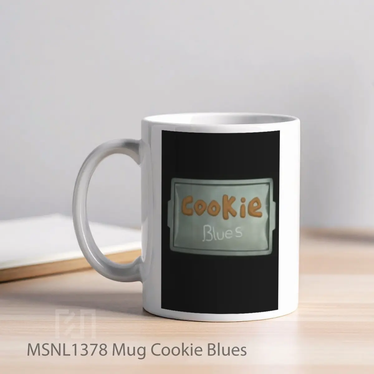 Mug Cookie Blues Gelas Keramik Tema Film MSNL1378 - Tampak Kiri