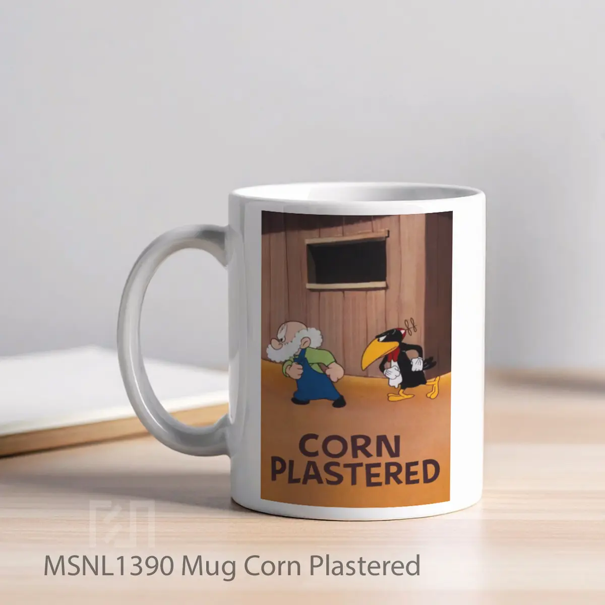 Mug Corn Plastered Gelas Keramik Tema Film MSNL1390 - Tampak Kiri