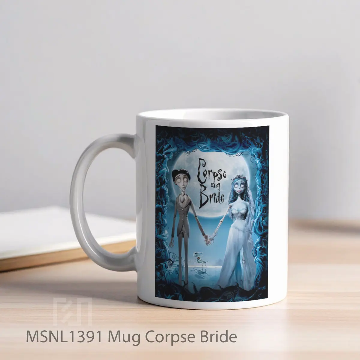 Mug Corpse Bride Gelas Keramik Tema Film MSNL1391 - Tampak Kiri